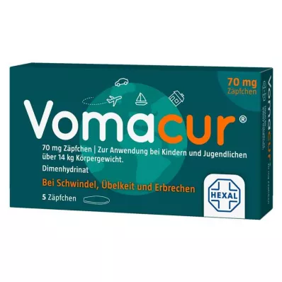 VOMACUR 70 suppositorier, 5 st