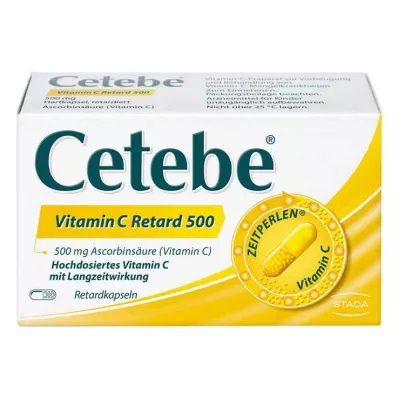 CETEBE C-vitamin kapslar med långsam frisättning 500 mg, 180 st CETEBE C-vitamin kapslar med långsam frisättning 500 mg, 180 st