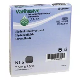 VARIHESIVE extra tunn 7,5x7,5 cm HKV hydroaktiv, 5 st