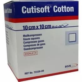 CUTISOFT Bomull Compr.10x10 cm ster.12x, 25X2 St