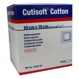 CUTISOFT Bomull Compr.10x10 cm ster.12x, 25X2 St