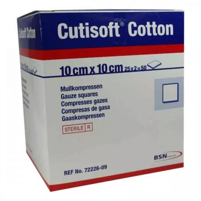 CUTISOFT Bomull Compr.10x10 cm ster.12x, 25X2 St CUTISOFT Bomull Compr.10x10 cm ster.12x, 25X2 St
