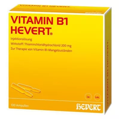 VITAMIN B1 HEVERT ampuller, 100 st