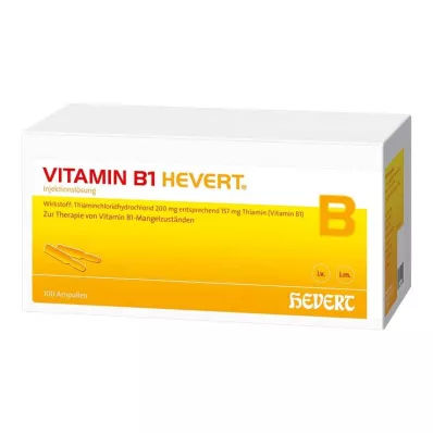 VITAMIN B1 HEVERT ampuller, 100 st VITAMIN B1 HEVERT ampuller, 100 st