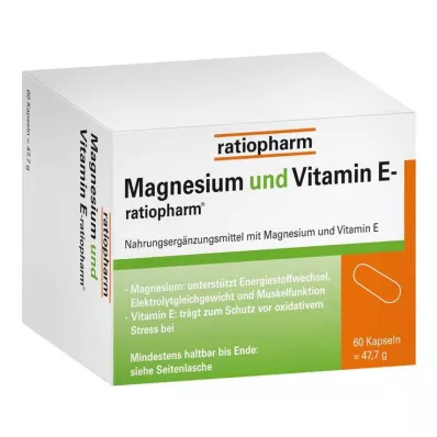 Magnesium och vitamin E ratiopharm, 60 st