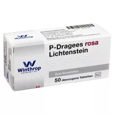 P dragéer rosa, 50 st
