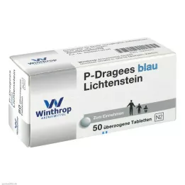 P Dragees blå, 50 st