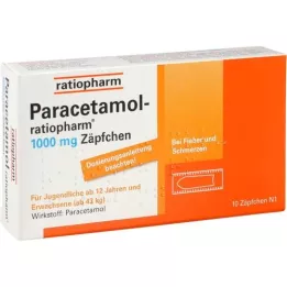 PARACETAMOL-ratiopharm 1 000 mg suppositorier, 10 st