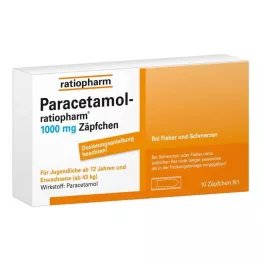 PARACETAMOL-ratiopharm 1 000 mg suppositorier, 10 st