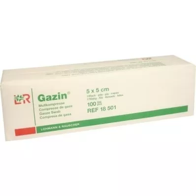 GAZIN Gasbinda comp.5x5 cm icke-steril 12x Op, 100 st