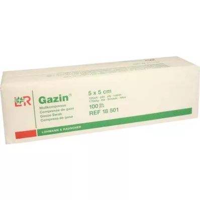 GAZIN Gasbinda comp.5x5 cm icke-steril 12x Op, 100 st GAZIN Gasbinda comp.5x5 cm icke-steril 12x Op, 100 st