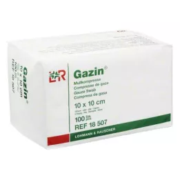 GAZIN Gasbindning 10x10 cm icke-steril 12-faldig drift, 100 st