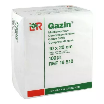 GAZIN Gasbinda komp.10x20 cm icke-steril 12x op, 100 st GAZIN Gasbinda komp.10x20 cm icke-steril 12x op, 100 st
