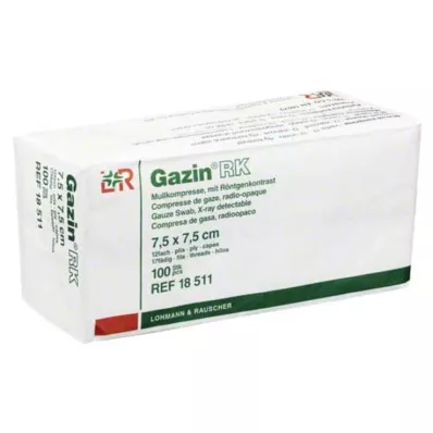 GAZIN Gasbinda komp.7,5x7,5 cm icke-steril 12x RK, 100 st GAZIN Gasbinda komp.7,5x7,5 cm icke-steril 12x RK, 100 st