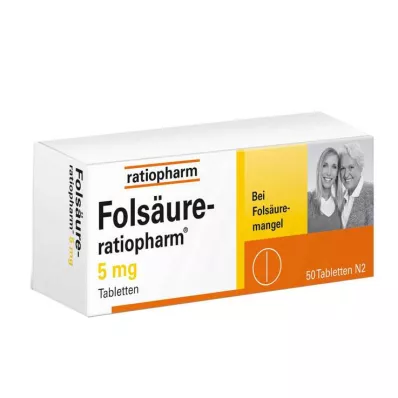 FOLSÄURE-RATIOPHARM 5 mg tabletter, 50 st FOLSÄURE-RATIOPHARM 5 mg tabletter, 50 st