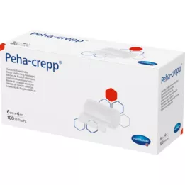 PEHA CREPP Fixeringsbandage 6 cmx4 m komp.verp., 100 st