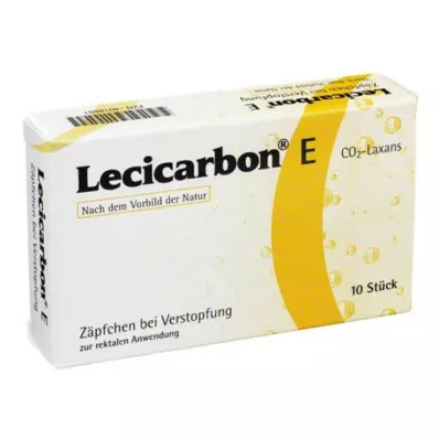 LECICARBON E CO2 Laxans suppositorier för vuxna, 10 st LECICARBON E CO2 Laxans suppositorier för vuxna, 10 st