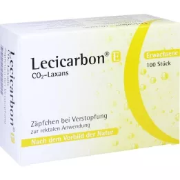 LECICARBON E CO2 Laxans suppositorier för vuxna, 100 st
