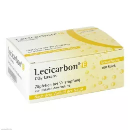 LECICARBON E CO2 Laxans suppositorier för vuxna, 100 st