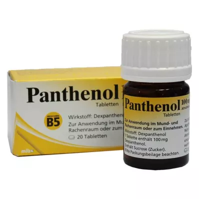 PANTHENOL 100 mg Jenapharm tabletter, 20 st PANTHENOL 100 mg Jenapharm tabletter, 20 st