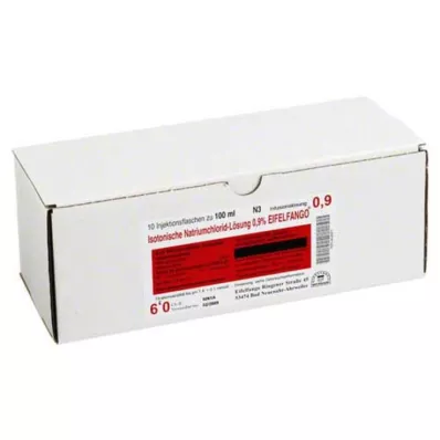 ISOTONISCHE NaCl-lösning 0,9% Eifelfango, 10X100 ml ISOTONISCHE NaCl-lösning 0,9% Eifelfango, 10X100 ml