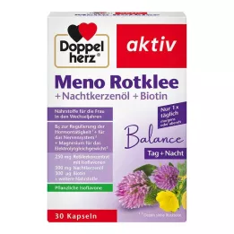 DOPPELHERZ Meno Rödklöver+Overnight Primrose Oil+Biotin Kapslar, 30 st