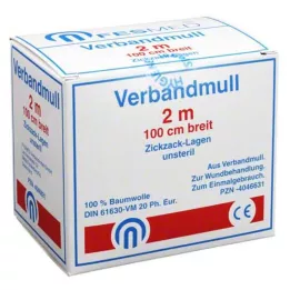 VERBANDMULL 2x1 m sicksack BW 20/100 osteril, 1 st
