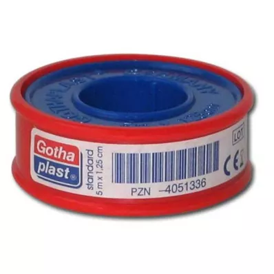 GOTHAPLAST Stickande gips stativ.1,25 cmx5 m, 1 st GOTHAPLAST Stickande gips stativ.1,25 cmx5 m, 1 st