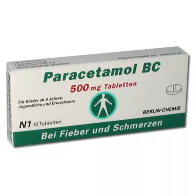 PARACETAMOL BC 500 mg tabletter, 10 st PARACETAMOL BC 500 mg tabletter, 10 st