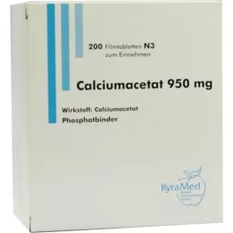 CALCIUMACETAT 950 mg filmdragerade tabletter, 200 st