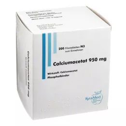 CALCIUMACETAT 950 mg filmdragerade tabletter, 200 st