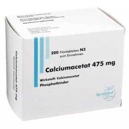 CALCIUMACETAT 475 mg filmdragerade tabletter, 200 st