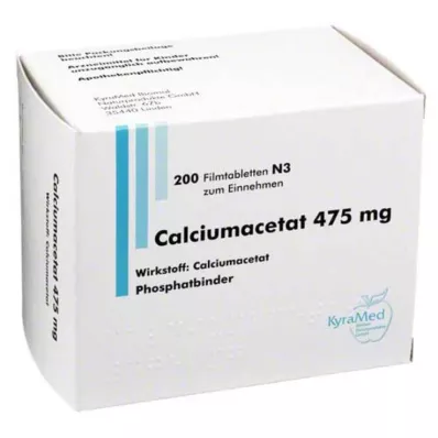 CALCIUMACETAT 475 mg filmdragerade tabletter, 200 st