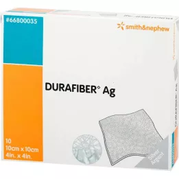 DURAFIBER Ag 10x10 cm förband, 10 st