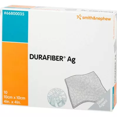 DURAFIBER Ag 10x10 cm förband, 10 st