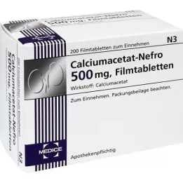 CALCIUMACETAT NEFRO 500 mg filmdragerade tabletter, 200 st