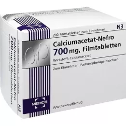 CALCIUMACETAT NEFRO 700 mg filmdragerade tabletter, 200 st