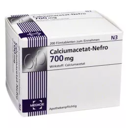 CALCIUMACETAT NEFRO 700 mg filmdragerade tabletter, 200 st