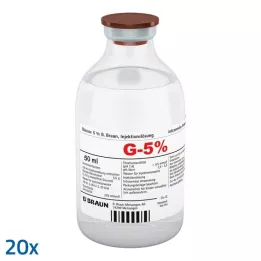 GLUCOSE 5% B.Braun injektionsvätska, lösning, 20X50 ml