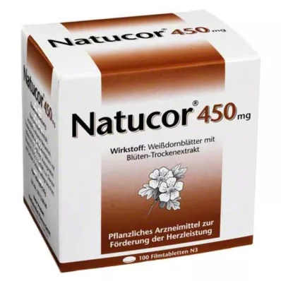 NATUCOR 450 mg filmdragerade tabletter, 100 st NATUCOR 450 mg filmdragerade tabletter, 100 st