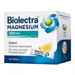 BIOLECTRA Magnesium 300 mg Direkt Citronpinnar, 40 st