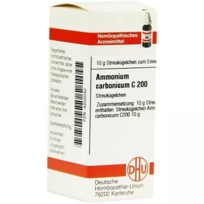 AMMONIUM CARBONICUM C 200 globuli, 10 g