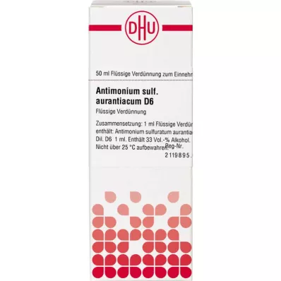 ANTIMONIUM SULFURATUM aurantiacum D 6 Spädning, 50 ml