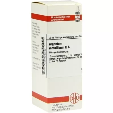 ARGENTUM METALLICUM D 6 Utspädning, 20 ml