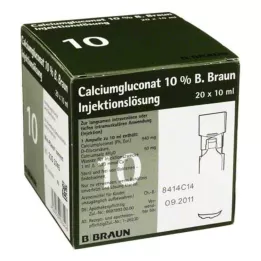 CALCIUMGLUCONAT 10% MPC Injektionsvätska, lösning, 20X10 ml