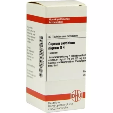 CUPRUM OXYDATUM nigrum D 4 tabletter, 80 pc