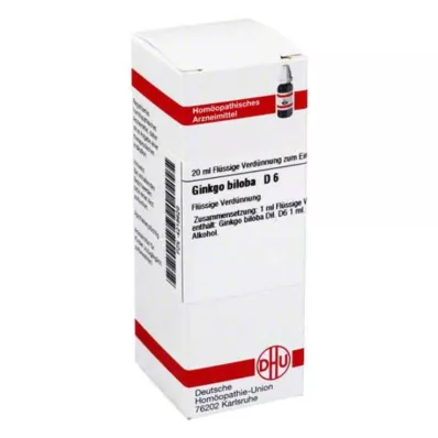 GINKGO BILOBA D 6 Utspädning, 20 ml