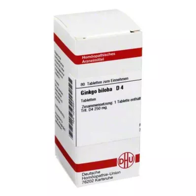 GINKGO BILOBA D 4 tabletter, 80 pc GINKGO BILOBA D 4 tabletter, 80 pc