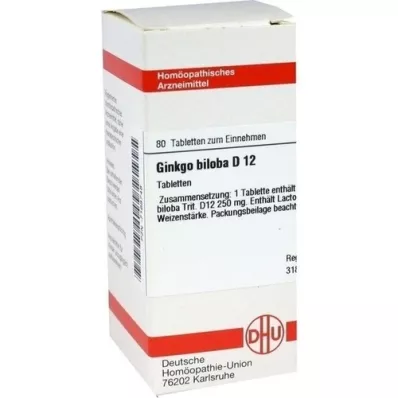 GINKGO BILOBA D 6 tabletter, 80 pc