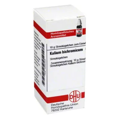 KALIUM BICHROMICUM C 6 globuli, 10 g KALIUM BICHROMICUM C 6 globuli, 10 g